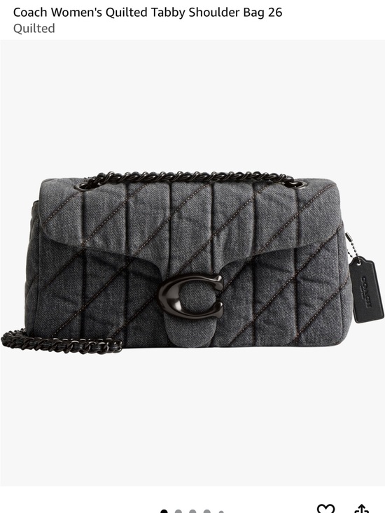 Coach Handbags - ISO❗️❗️❗️Coach Quilted Tabby Shoulder Bag in Charcoal